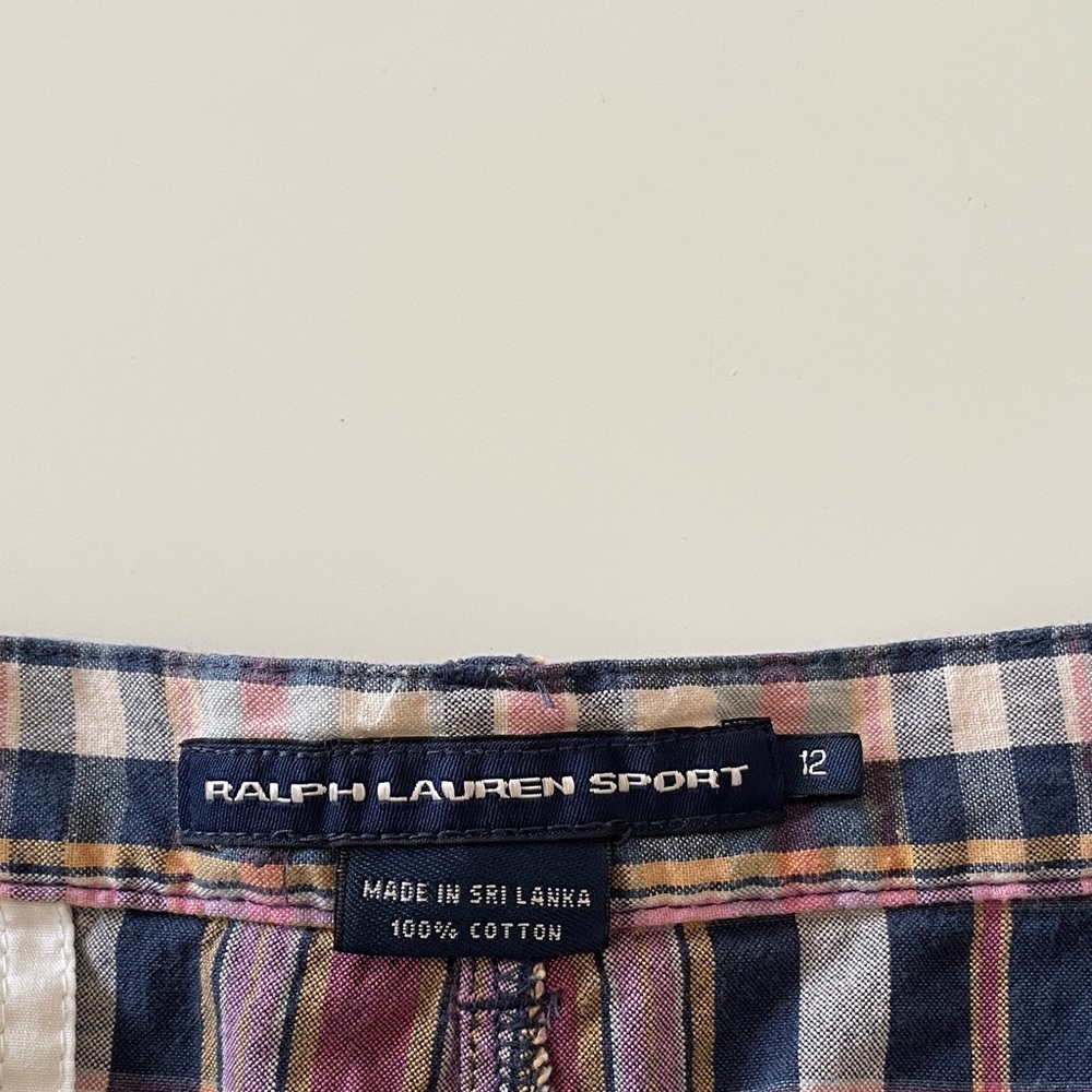 Ralph Lauren Sport Mini Skirt Plaid Faded 
Madras Cotton - Picture 3 of 16